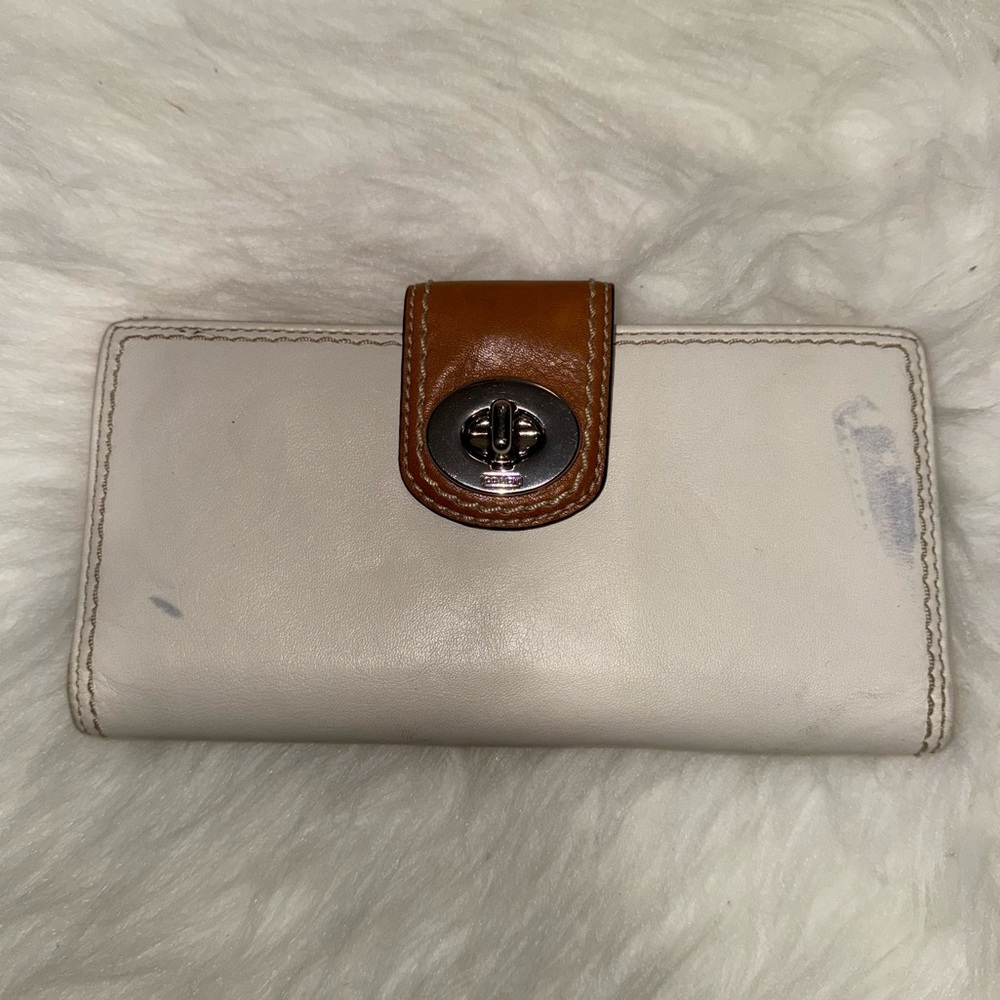 Coach White Leather Wallet